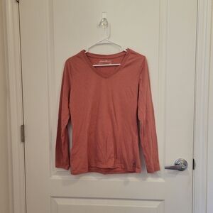 Eddie Bauer Coral V-Neck Tee